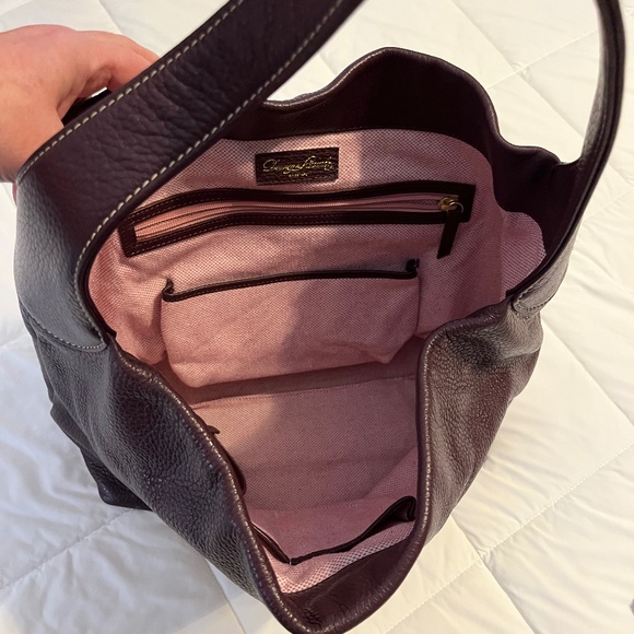 Dooney & Bourke Belvedere Pebbled Leather Bag with Gold Hardware - Plum - Picture 4 of 7
